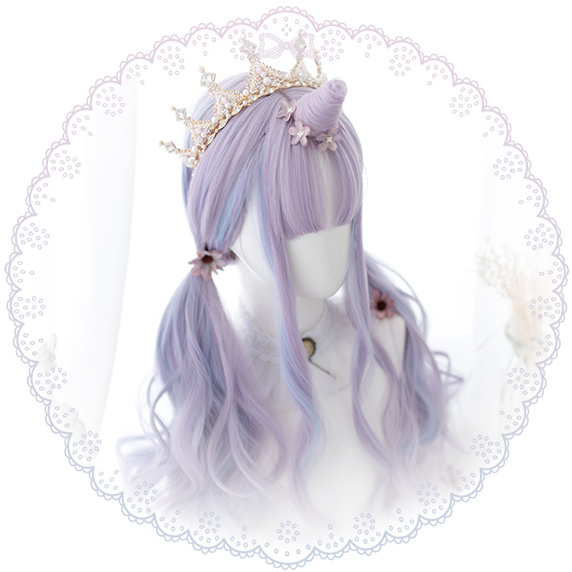 Lolita mixed color wig + devil horn *2 YC21867