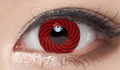 Red and black contact lenses (two pieces) YC21890