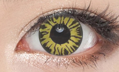 Yellow black contact lenses (two pieces) YC21928