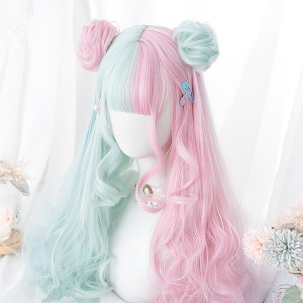 Carrousel colorblock wig YC21991