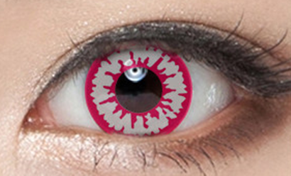 Red and white contact lenses (two pieces) YC22039