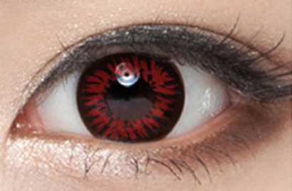 Red and black contact lenses (two pieces) YC22040
