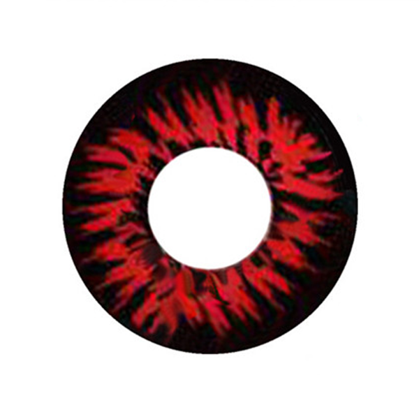 Red and black contact lenses (two pieces) YC22040