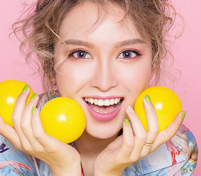Purple contact lenses (two pieces) YC22071