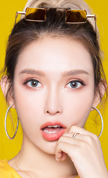 Blue contact lenses (two pieces) YC22073