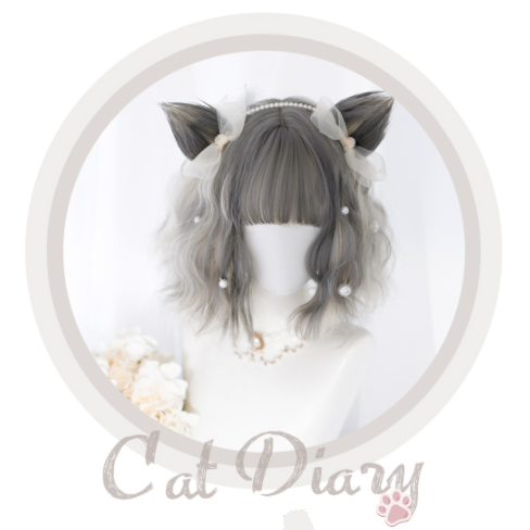 Lolita sisters mixed color wig + cat ears YC22104