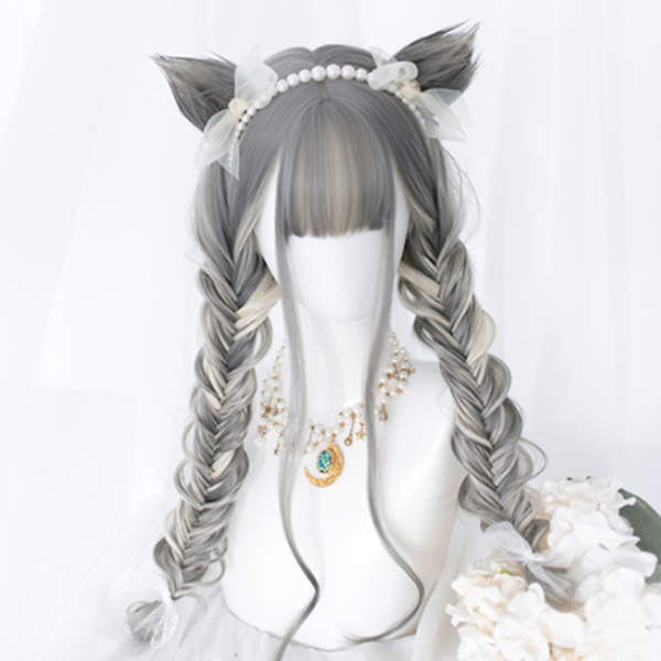 Lolita sisters mixed color wig + cat ears YC22104