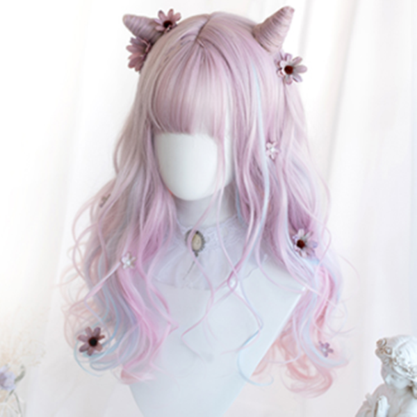 Harajuku mixed color wig + little devil * 2 YC22112