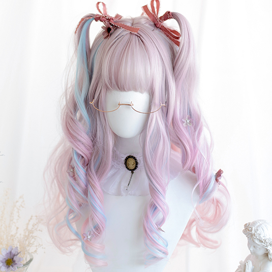 Harajuku mixed color wig + little devil * 2 YC22112