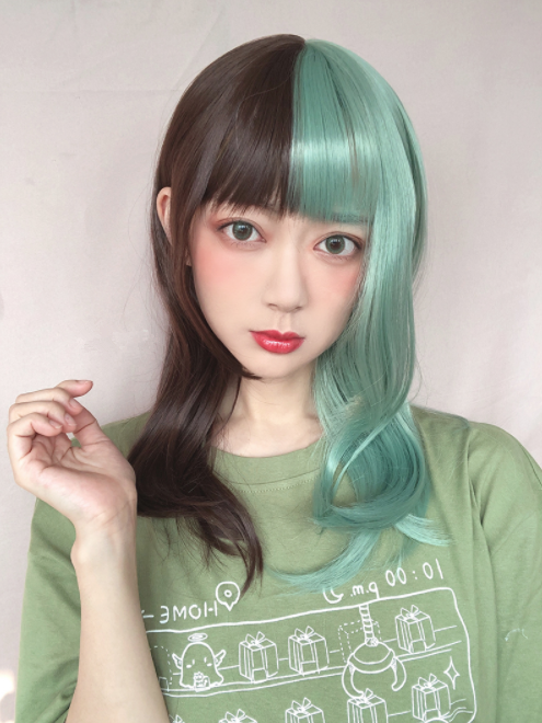 Harajuku stitching wig YC22117