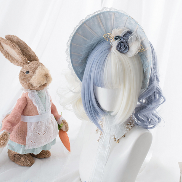 Lolita blue and white wig yc22183