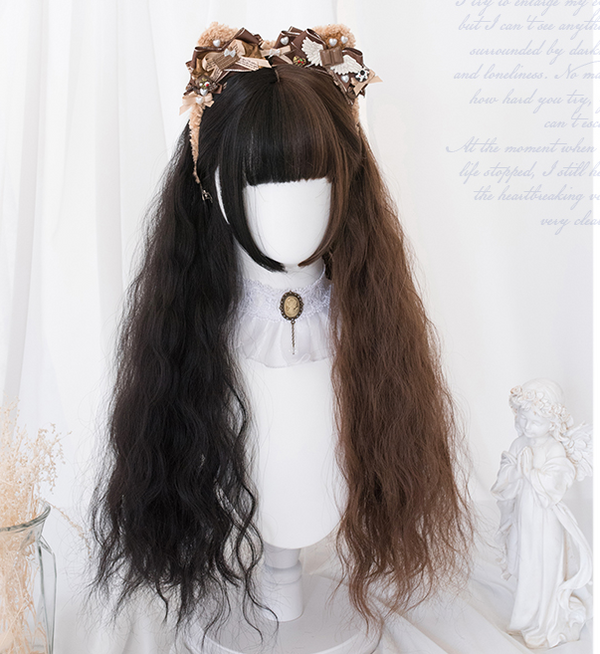 lolita black brown wig yc22205