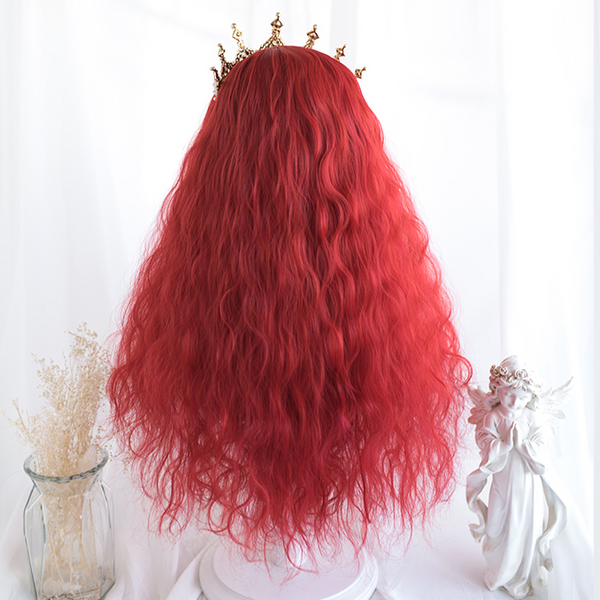 Lolita red curly hair wig yc22219