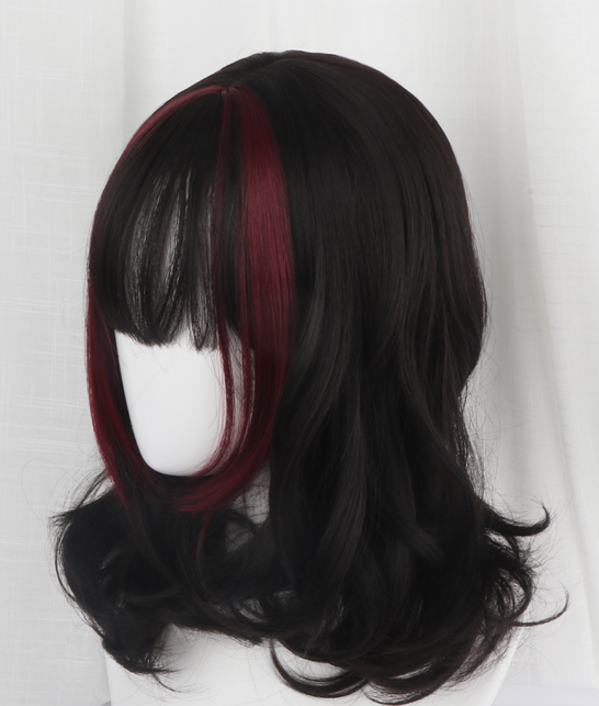 Lolita black red wig yc22247