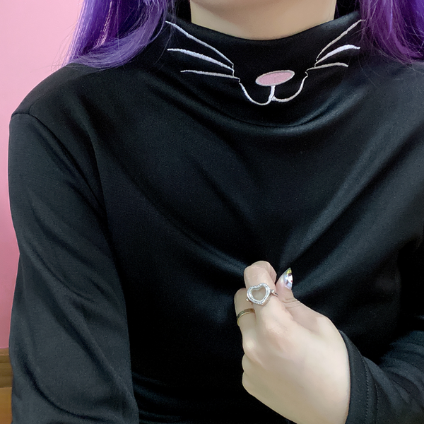 Harajuku cute cat cartoon long sleeve yc22303