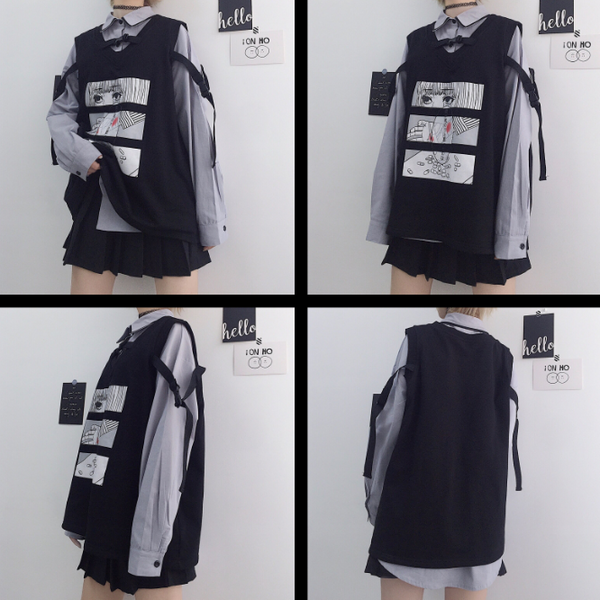 Anime vest + shirt  yc22314