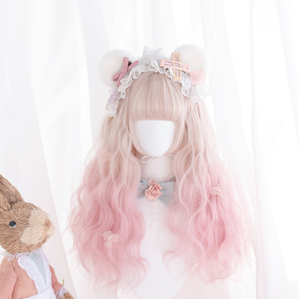 lolita grey pink wig yc22348