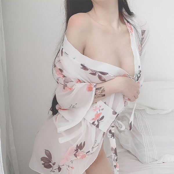 Sexy Chiffon Kimono Nightdress yc22390