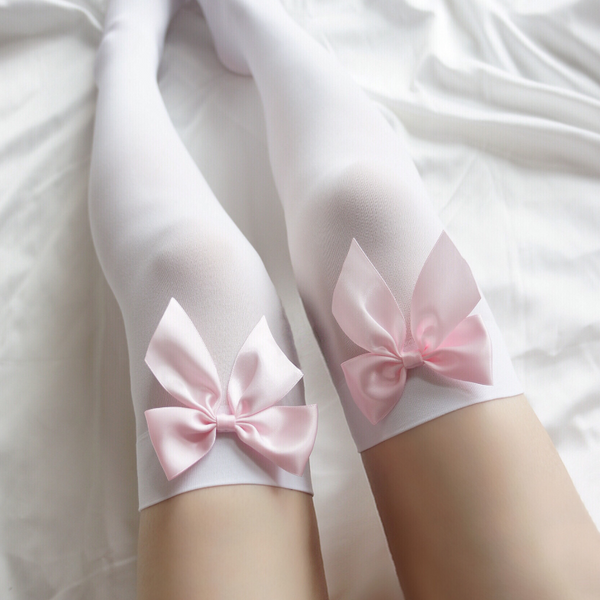 Pink bow socks yc22491