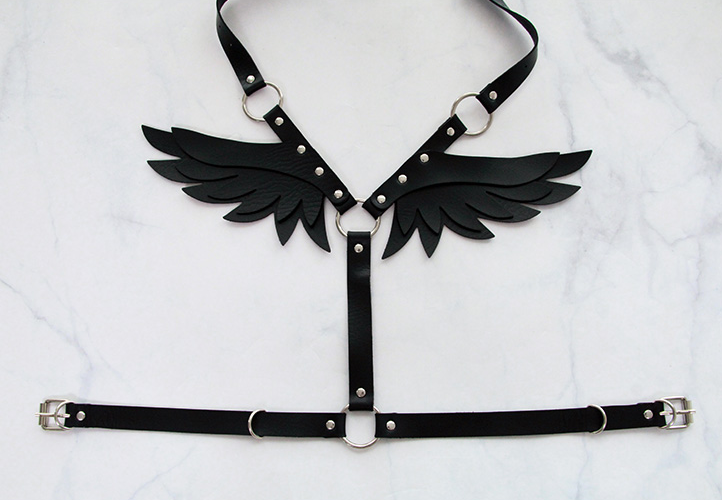 Angel wings leather suit yc22515 – anibiu