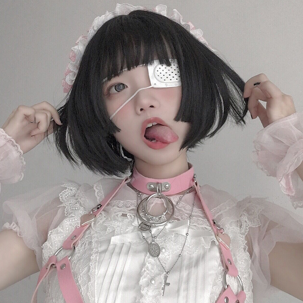 Lolita Black Short Wig yc22655