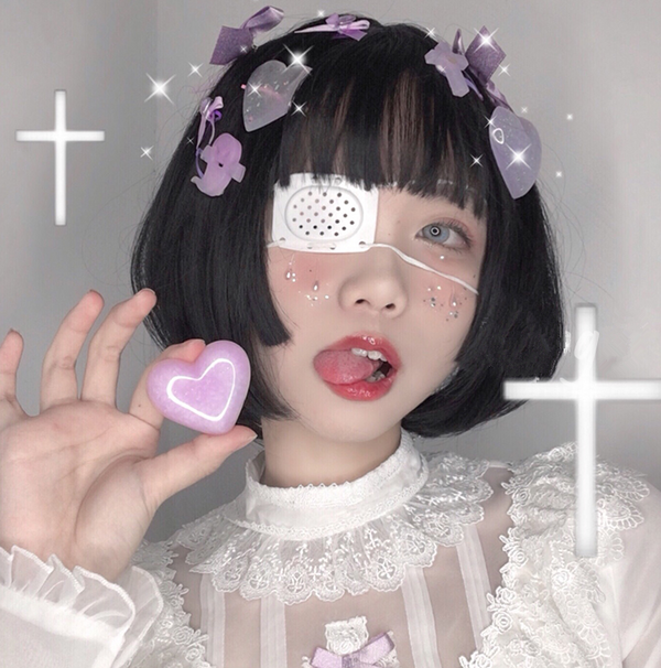 Lolita Black Short Wig yc22655