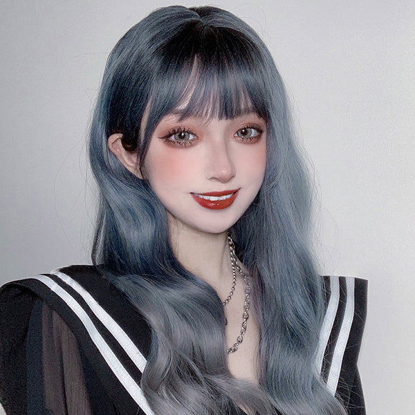 lolita blue gray gradient wig yc22645