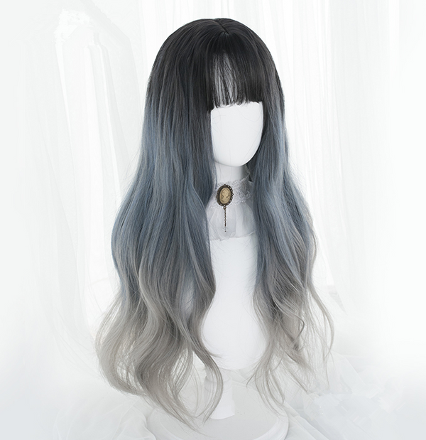 lolita blue gray gradient wig yc22645