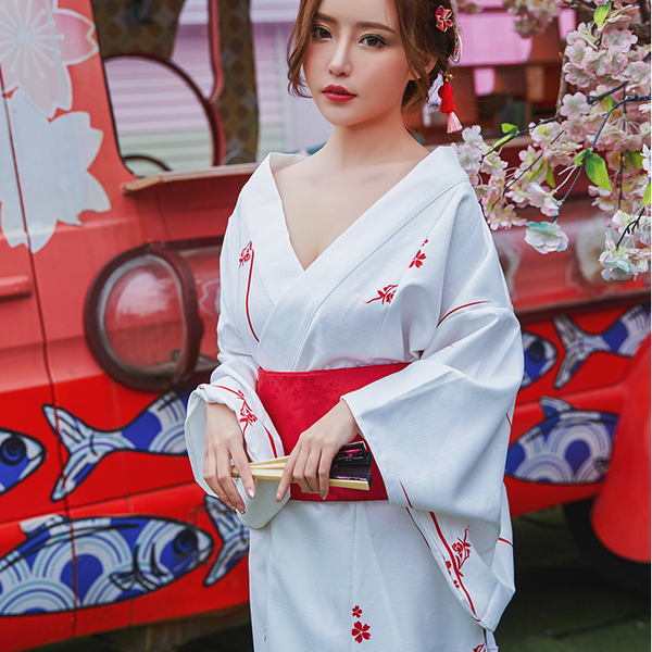 Retro japanese cosplay maid kimono yc22673