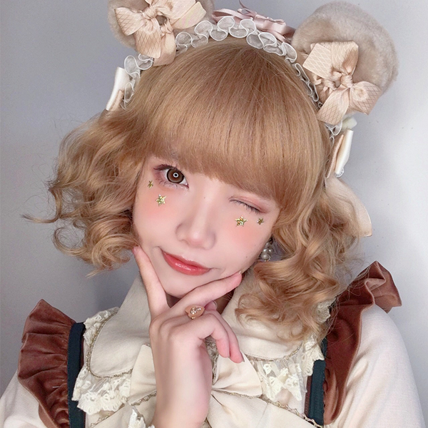 lolita short curly hair wig yc22696