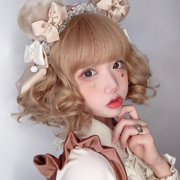 lolita short curly hair wig yc22696