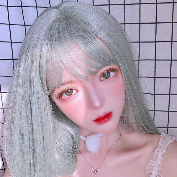 Lolita Grey Green Wig yc22746