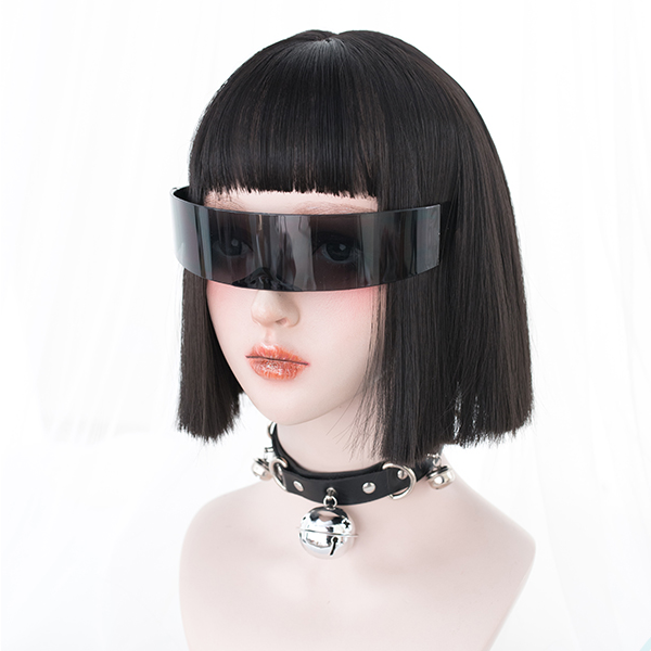 Harajuku black short hair wig yc22760