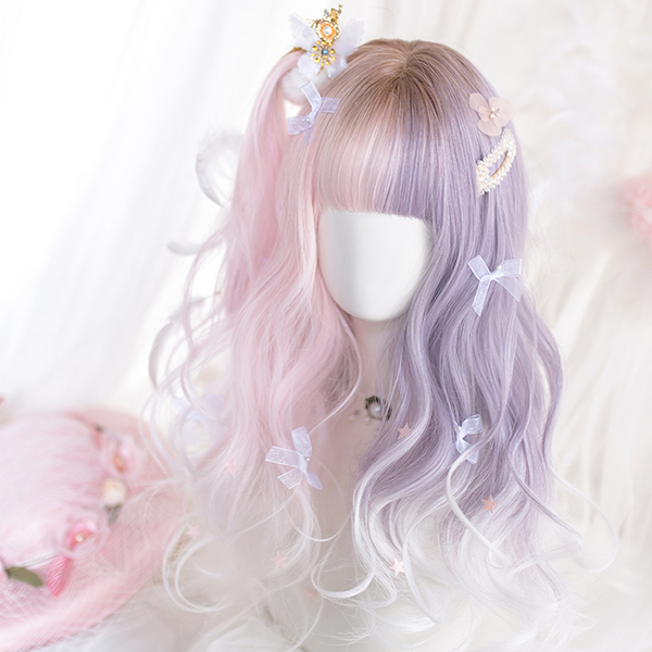 Harajuku pink purple mixed wig  yc22768