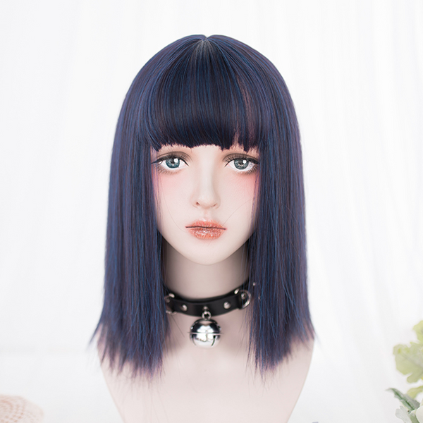 Lolita black blue wig yc22769 – anibiu