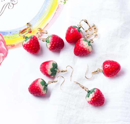 Fruit strawberry earrings yc22796