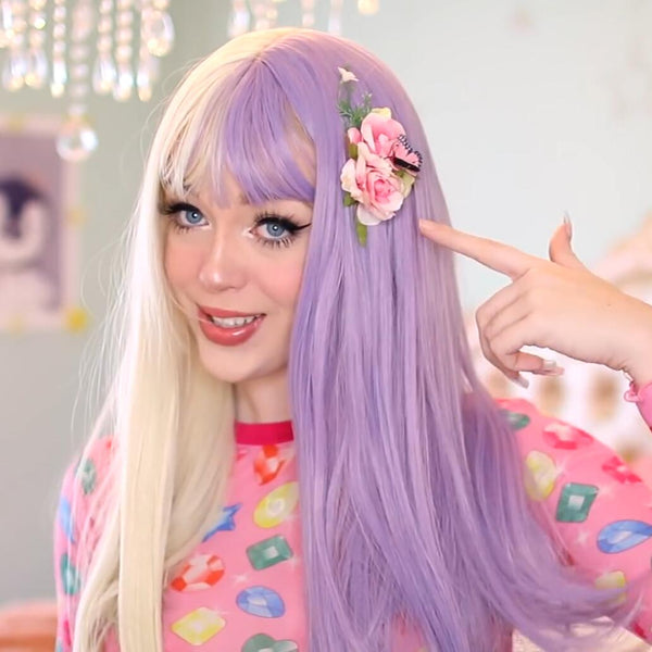 Lolita Purple apricot wig  yc22263