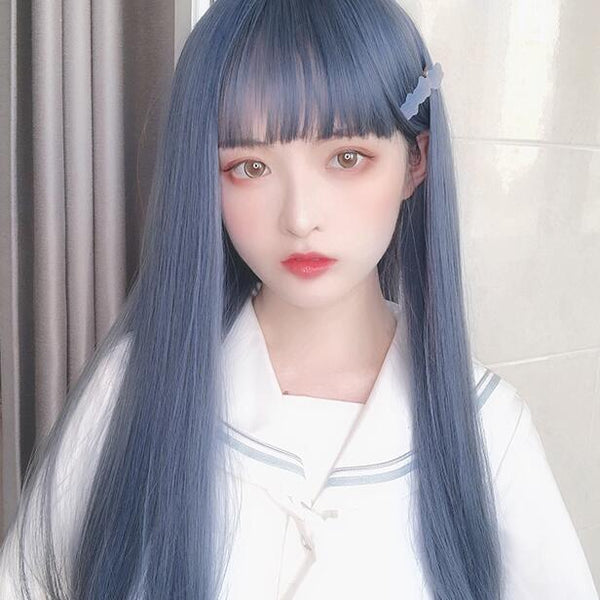 Lolita Natural Blue Wig YC23540