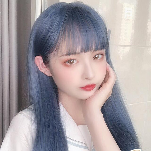 Lolita Natural Blue Wig YC23540