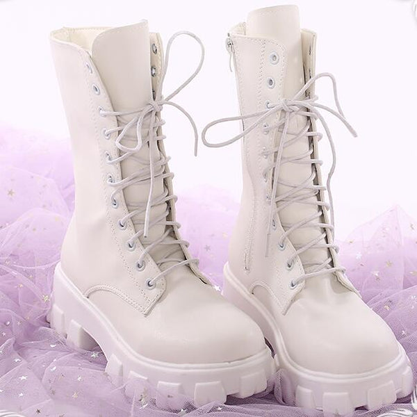 White Martin boots cosplay shoes yc23769