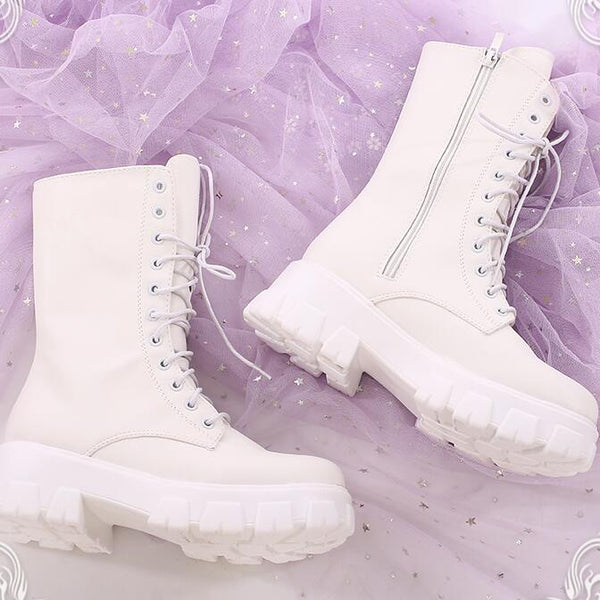 White Martin boots cosplay shoes yc23769