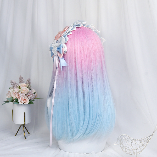 lolita pink blue gradient wig yc23860 anibiu