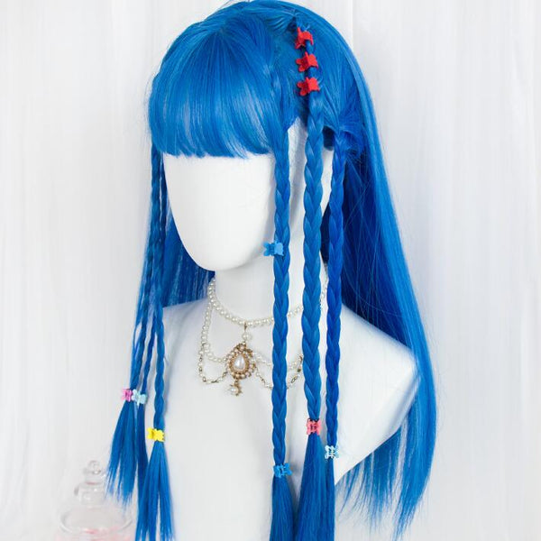 Harajuku blue long wig YC23923