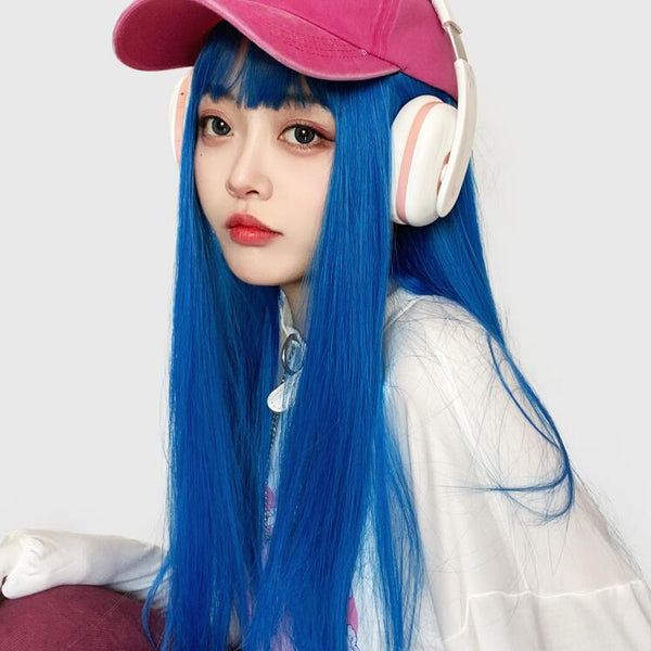 Harajuku blue long wig YC23923