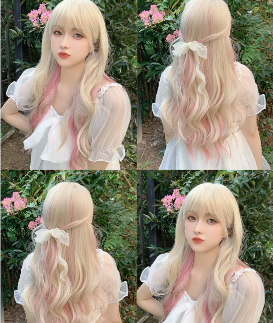 lolita highlights long curly wig yc50196