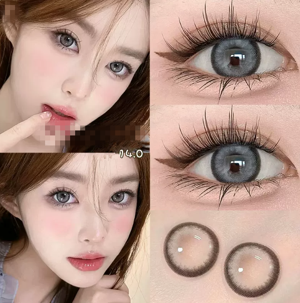 Gray contact lenses (two pieces) yc31376
