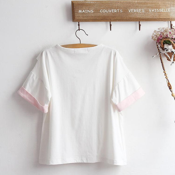 Bunny Ears Tie Teacup T-shirt YC30014