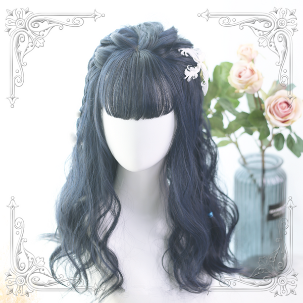 Lolita dark blue wig yc20545