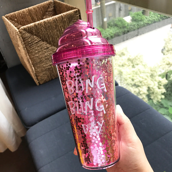 Ice cream sequin sippy cup yc21120