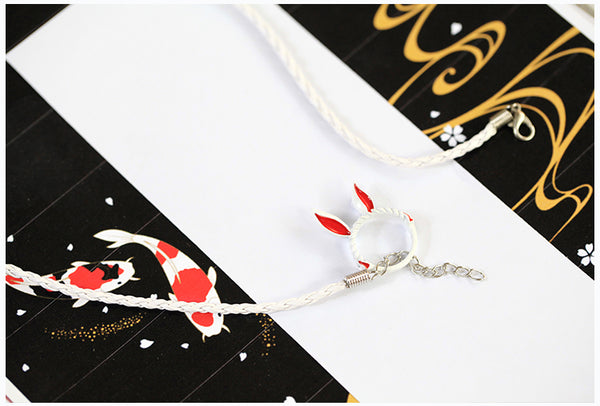 Cute Rabbit Ears Cos Ring Necklace YC20281